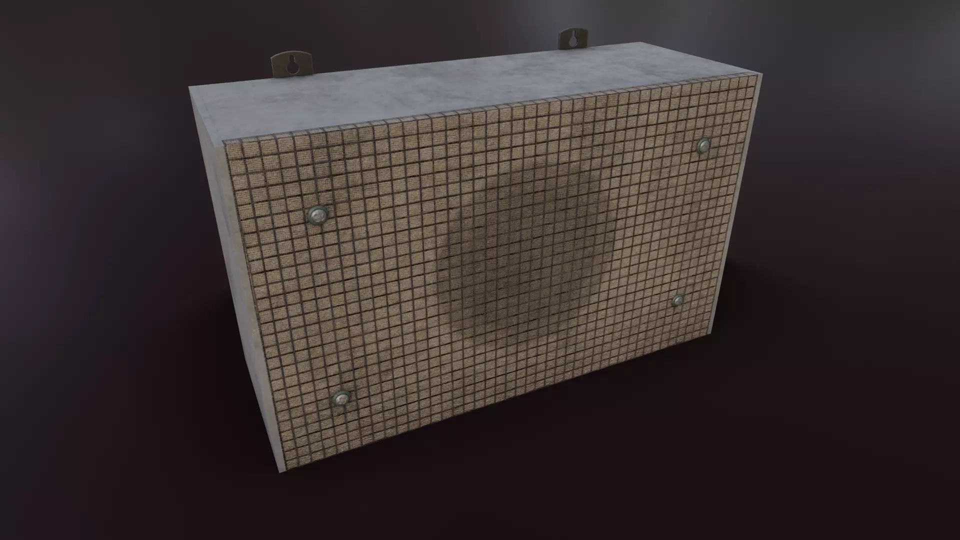 Old Moderately Dirty School Speaker Low-poly 3D model