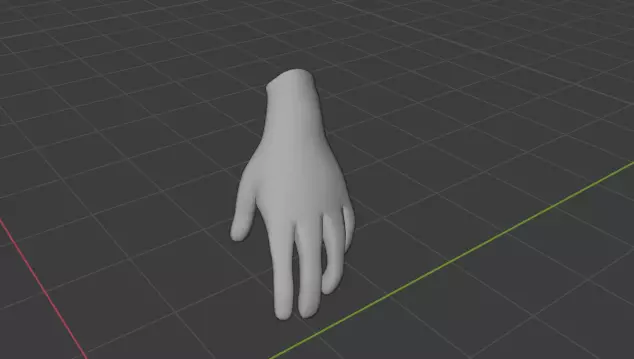 Hands hand Low-poly 3D model_0