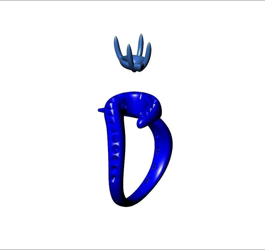 Women Ring Jewelry Pear Shape 3D CAD Design-R2-3DPrint 3D model 3D ...