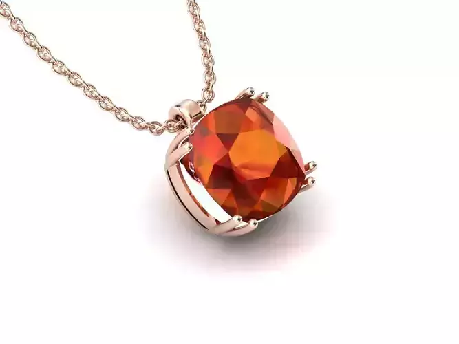 Jewel Pendant SquareStone Cushion