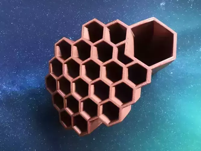 Honeycomb Pencil and Pen Organizer and Holder STL