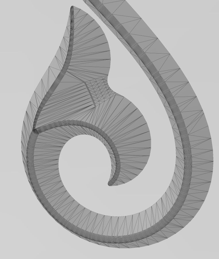 Floral scroll decoration element relief 3D print model_13