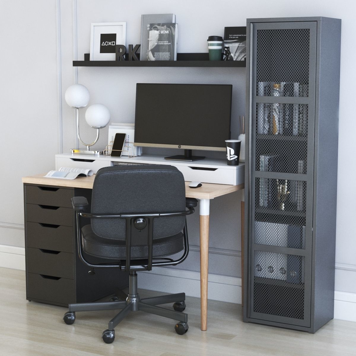 Office workplace 36 3D model_5