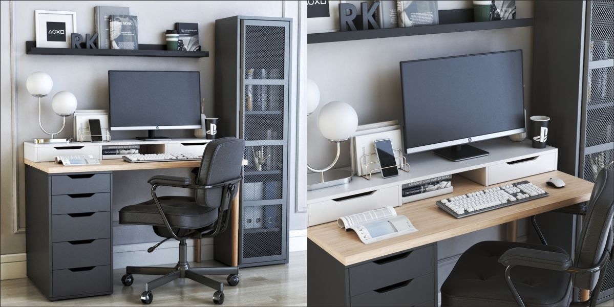 Office workplace 36 3D model_1