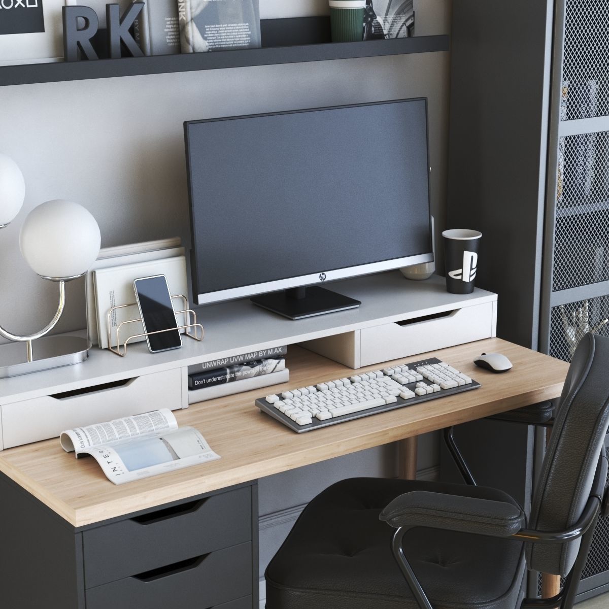 Office workplace 36 3D model_2