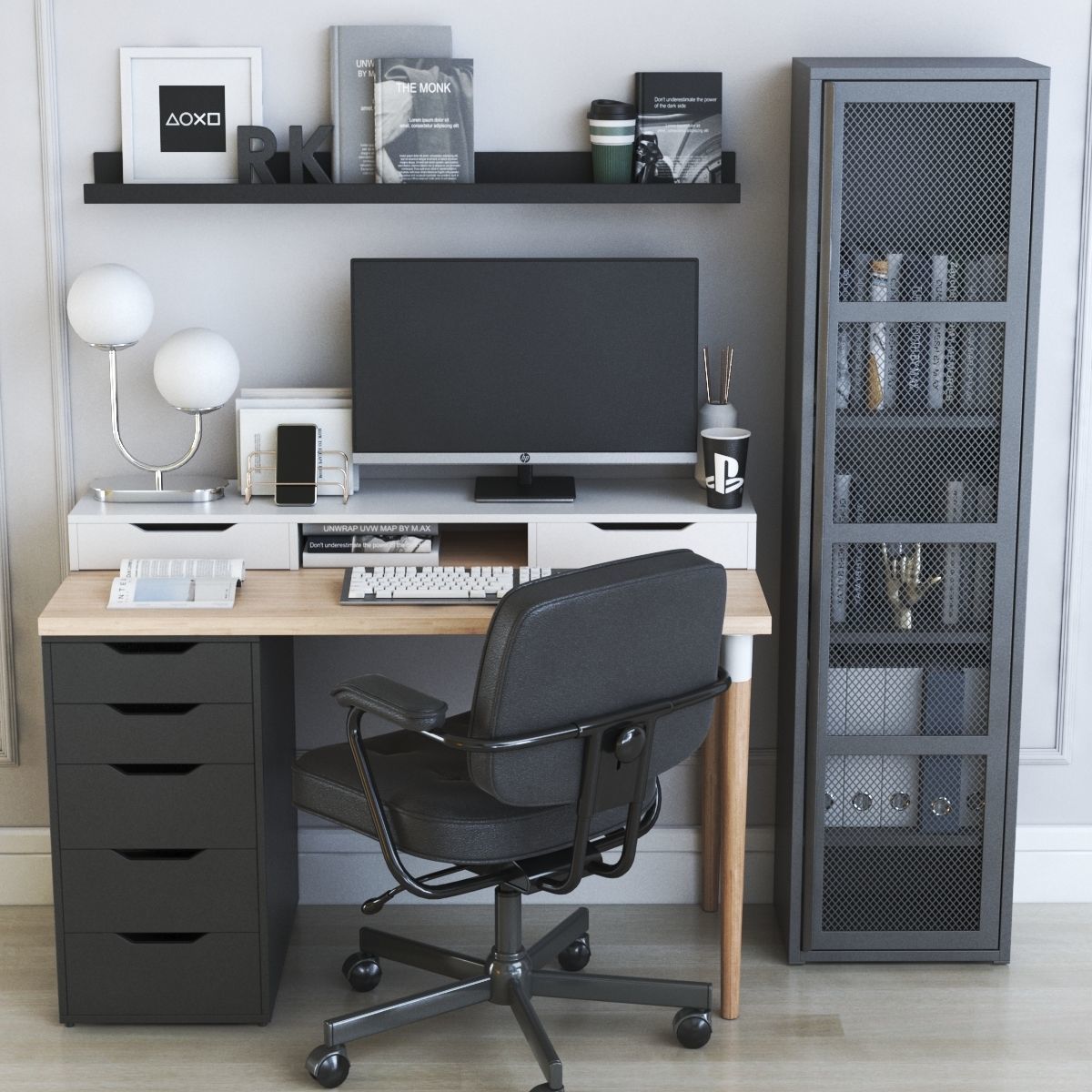 Office workplace 36 3D model_4