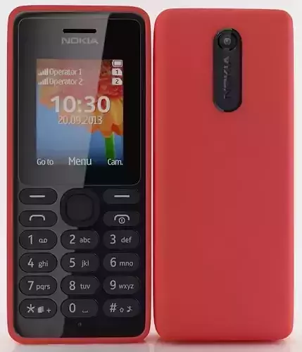  Nokia 108 Dual SIM Red 3D model