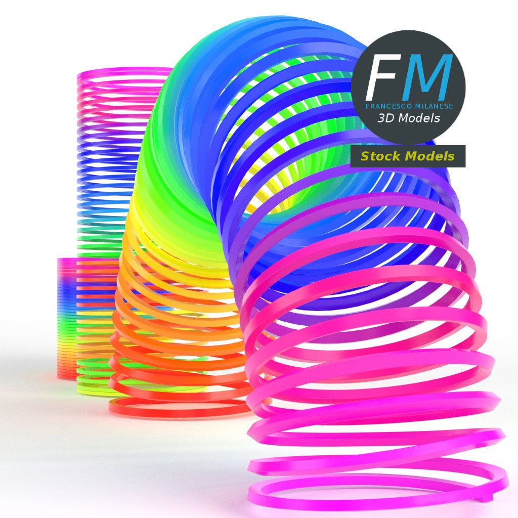 Magic springs toy set 3D model_4
