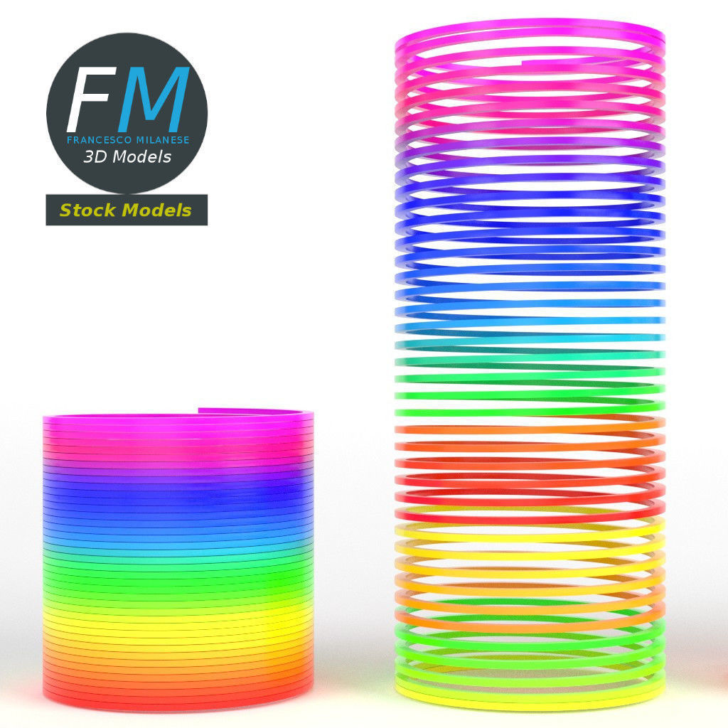 Magic springs toy set 3D model_3