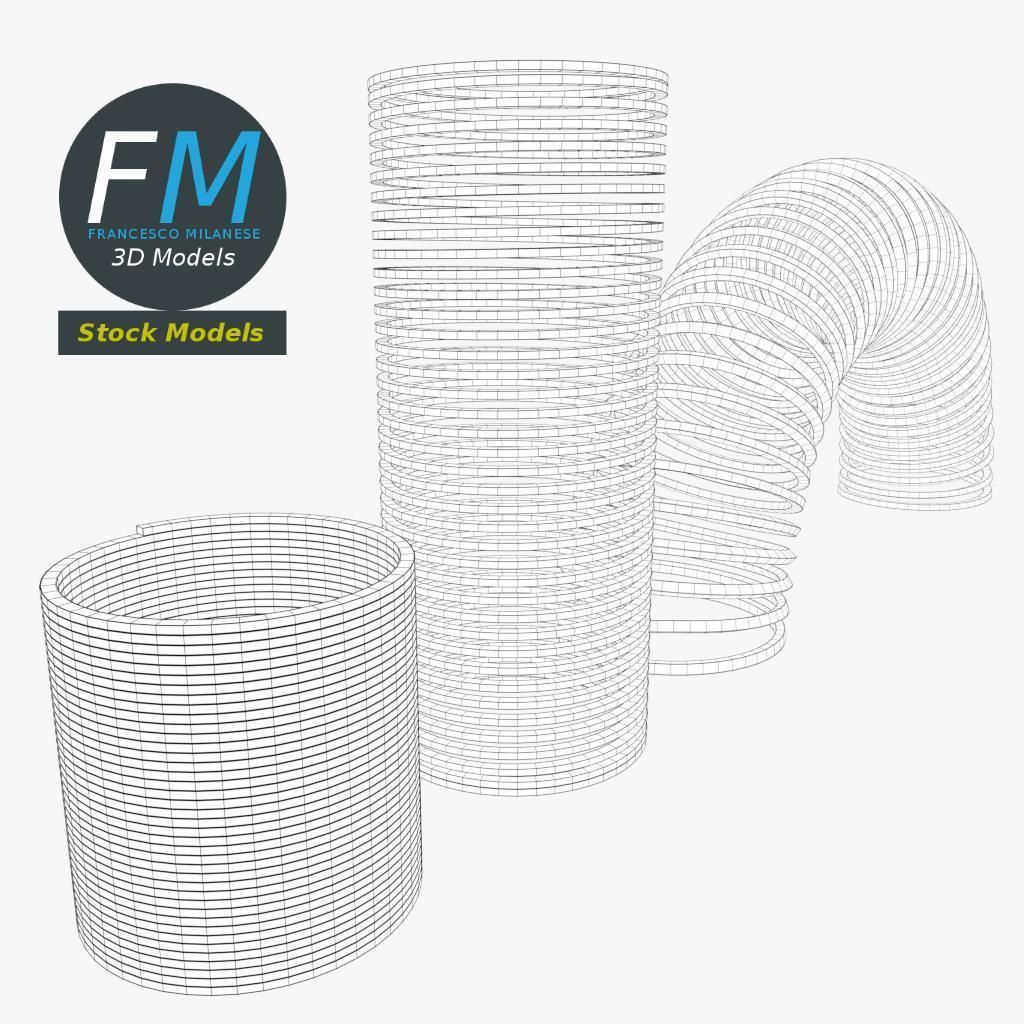 Magic springs toy set 3D model_7