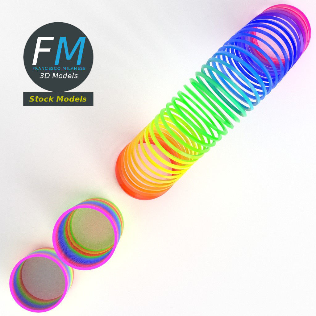 Magic springs toy set 3D model_6