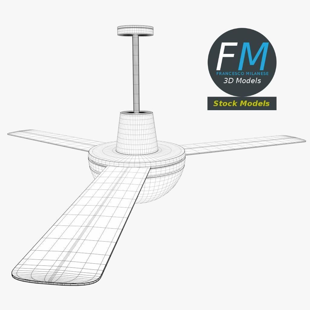 Ceiling fan 1 3D model_7