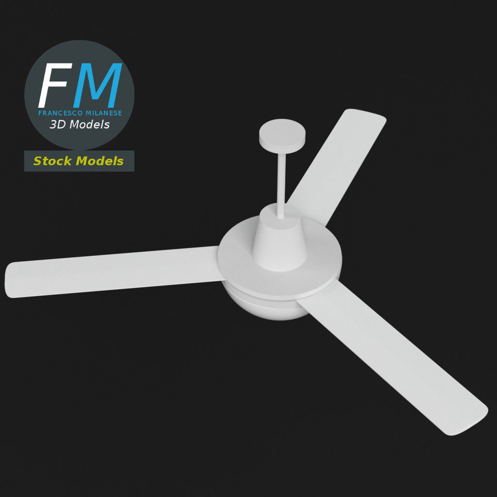 Ceiling fan 1 3D model_2