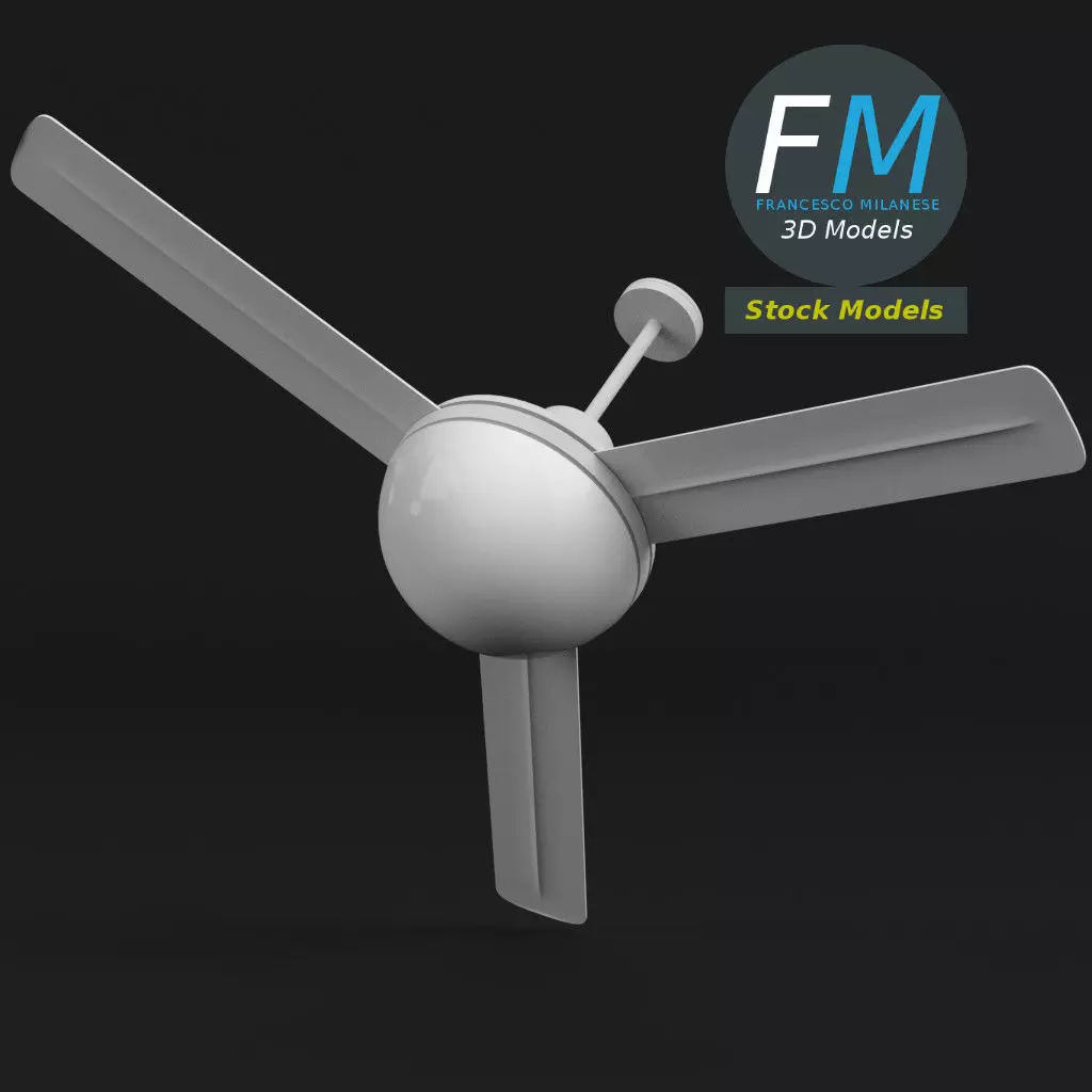Ceiling fan 1 3D model_0