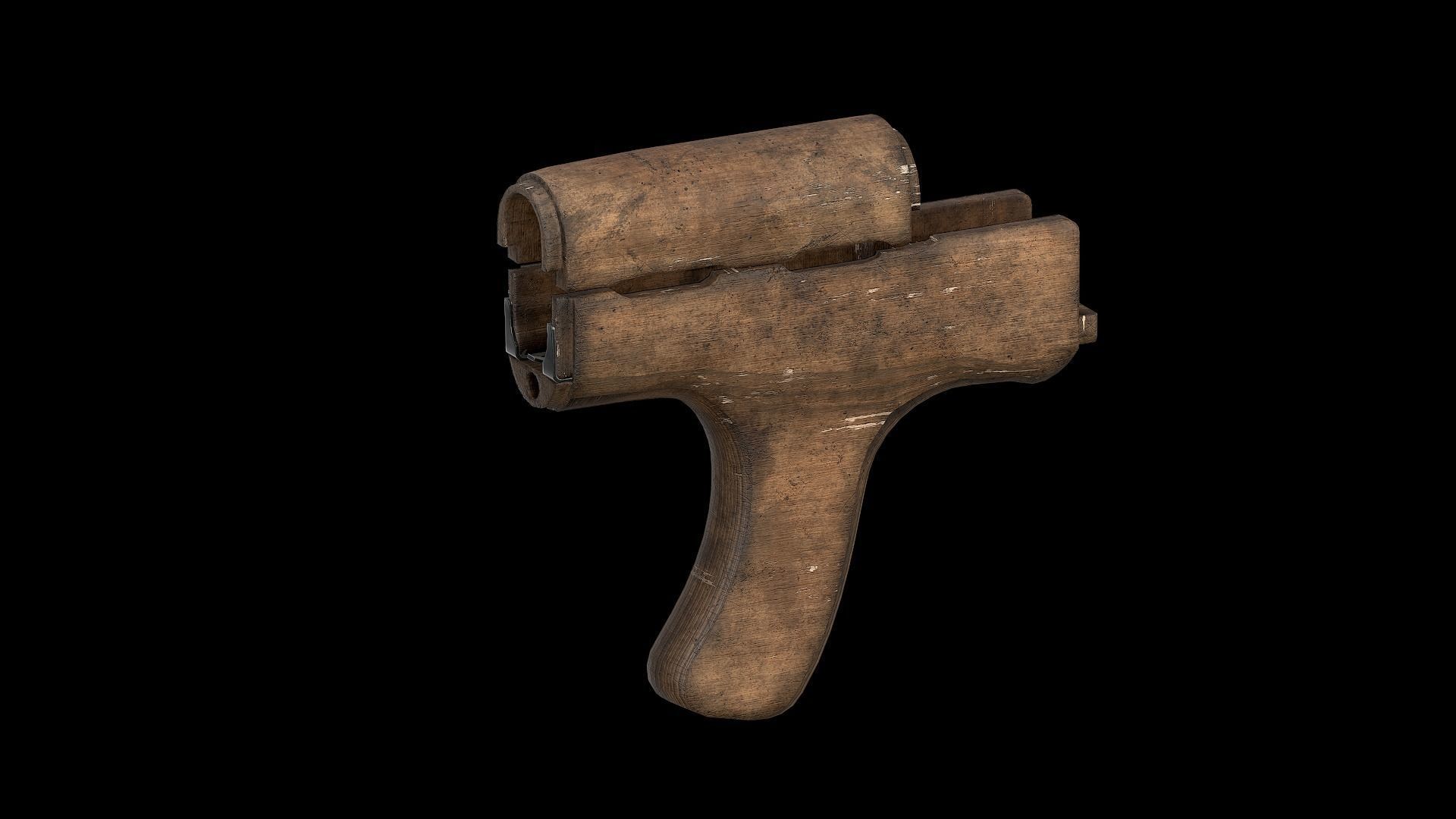  AK - Handguard - Romanian  Low-poly 3D model_3