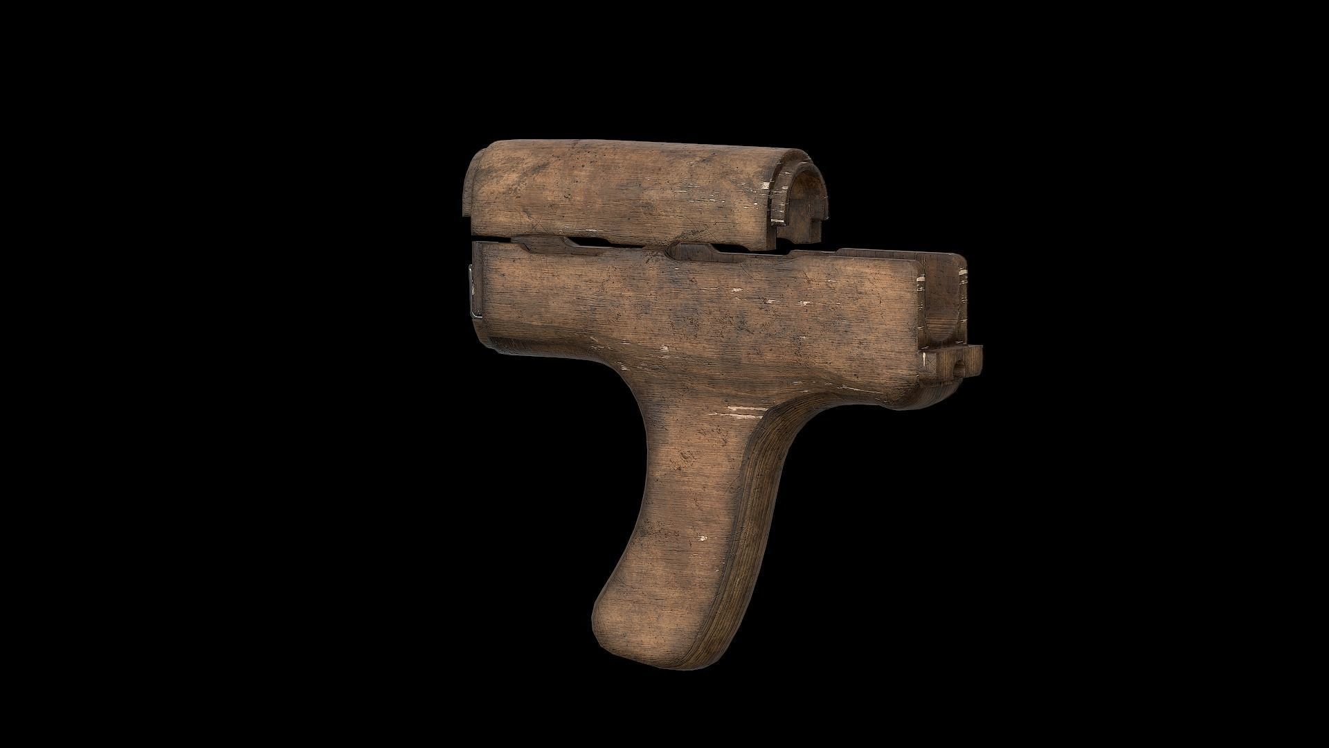  AK - Handguard - Romanian  Low-poly 3D model_7