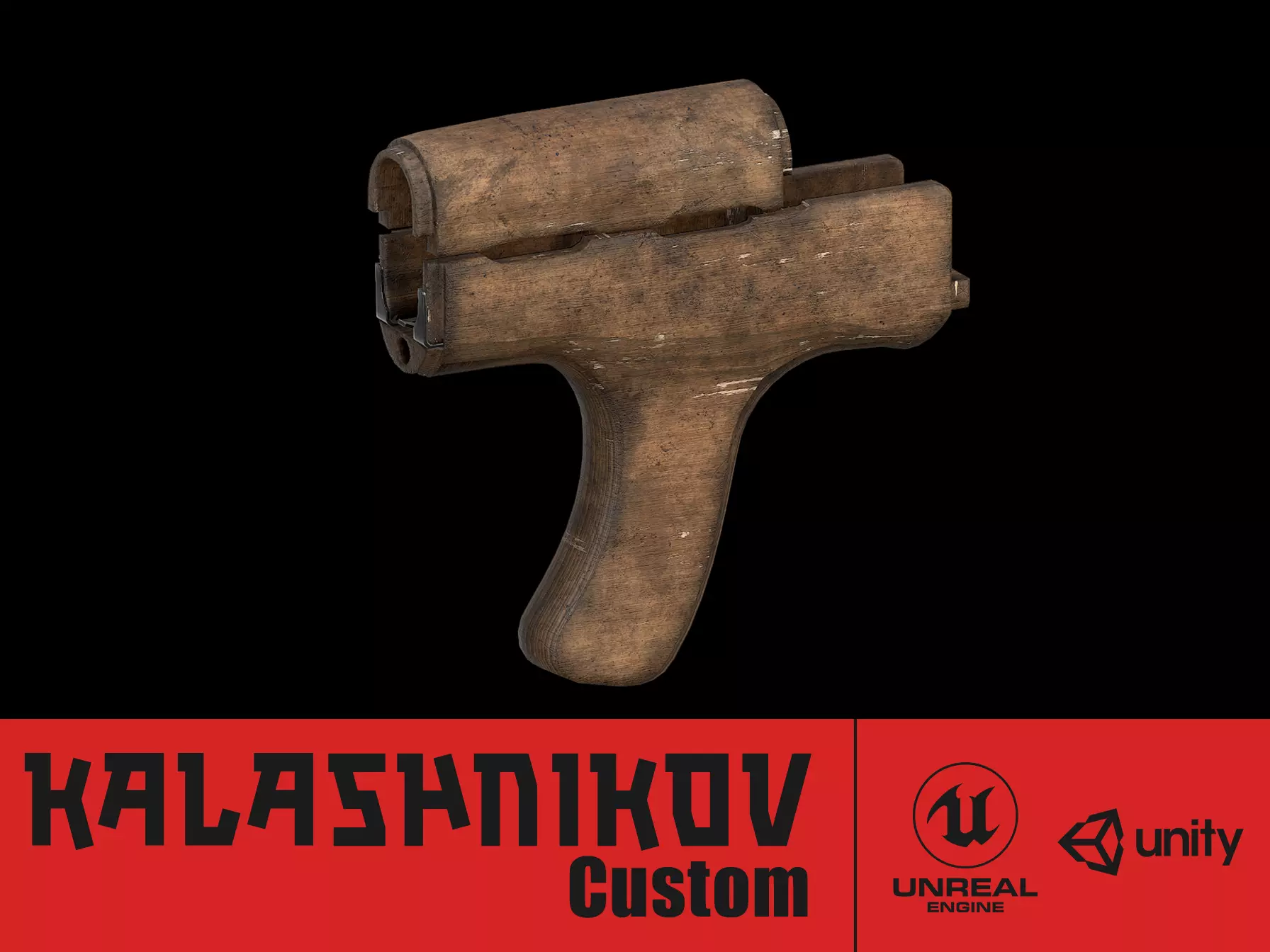  AK - Handguard - Romanian  Low-poly 3D model_0