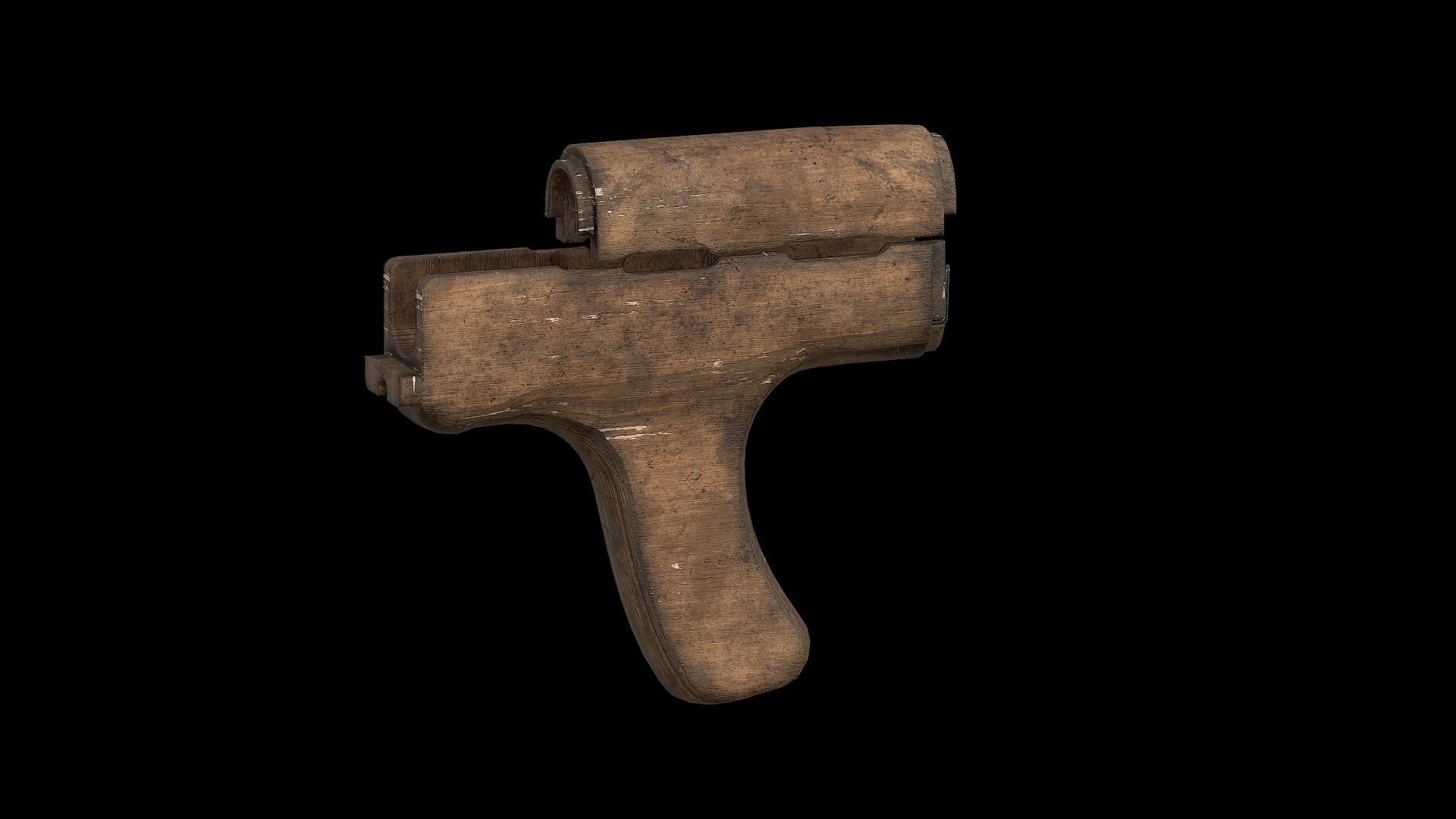  AK - Handguard - Romanian  Low-poly 3D model_4