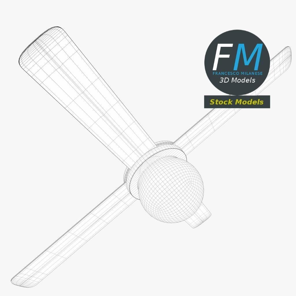 Ceiling fan 2 3D model_8