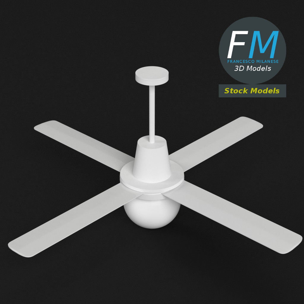Ceiling fan 2 3D model_2