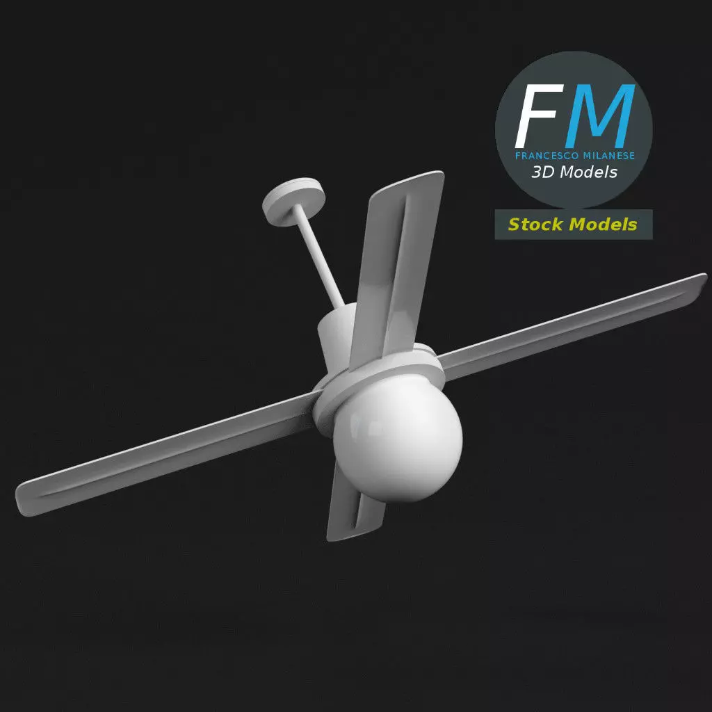 Ceiling fan 2 3D model_0