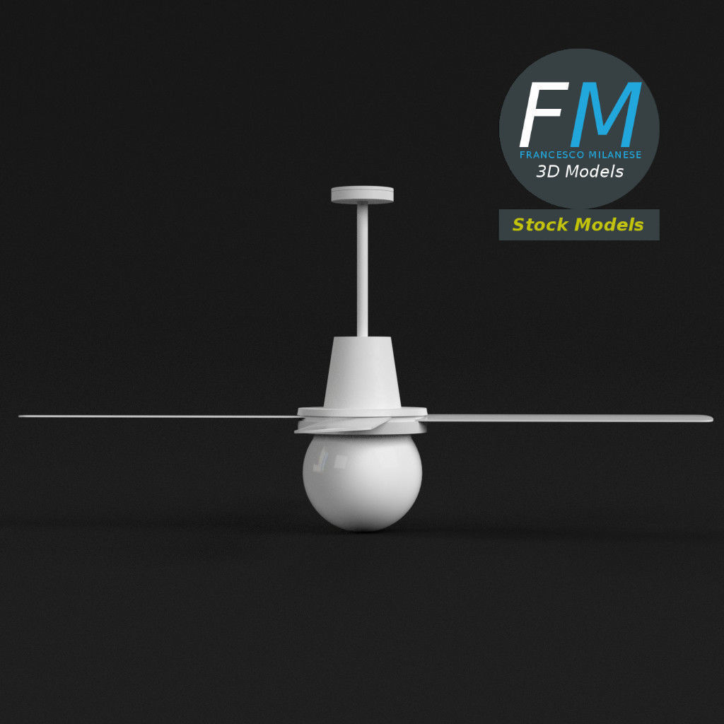 Ceiling fan 2 3D model_3