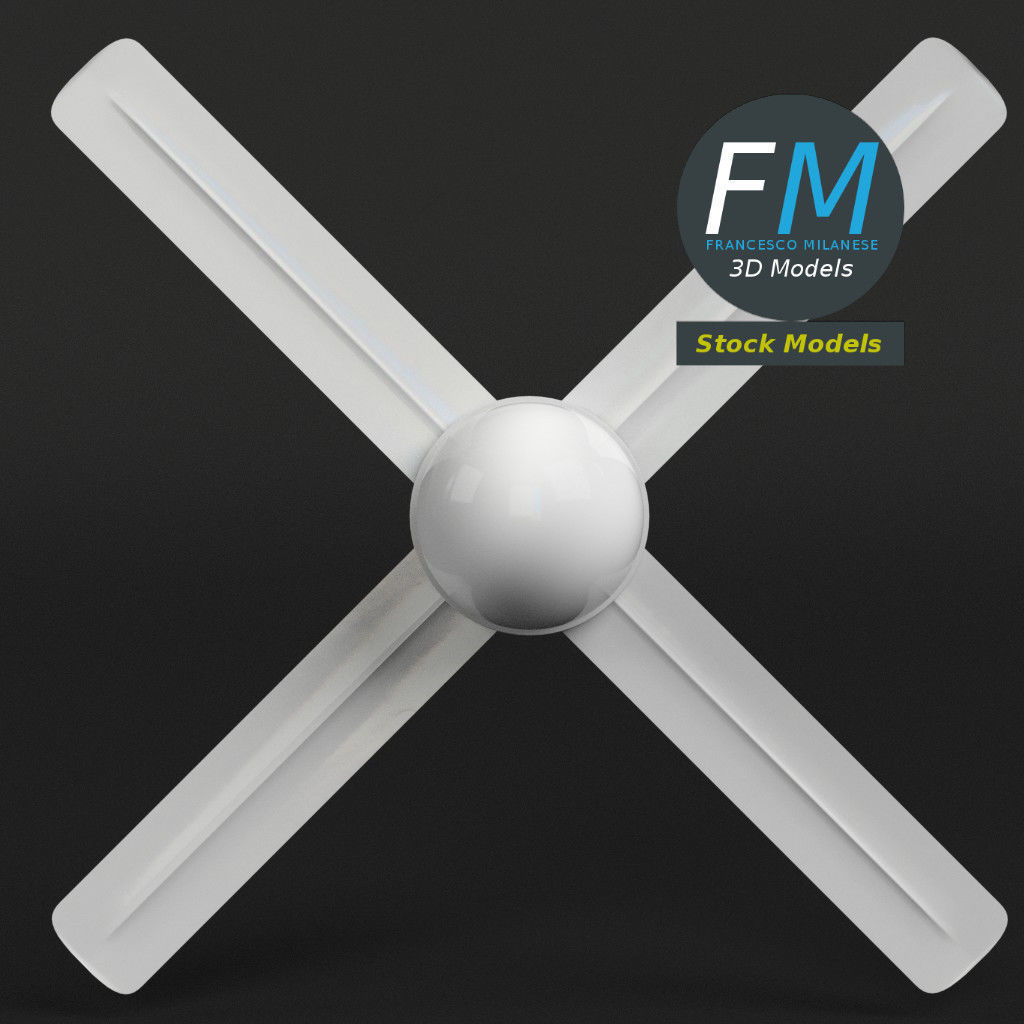 Ceiling fan 2 3D model_4
