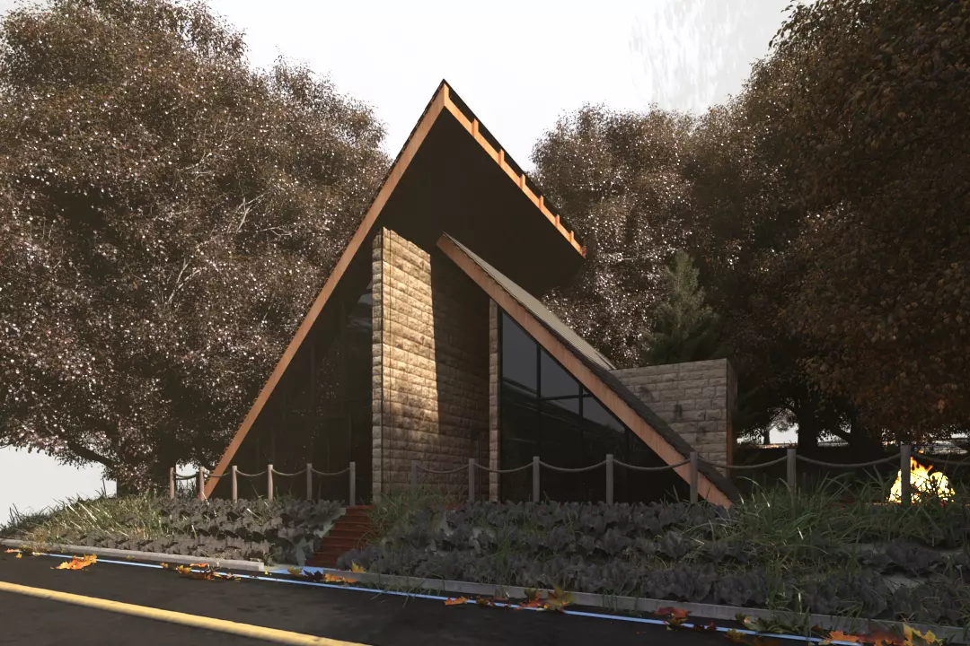 HillSide House model 3d 3D model_0