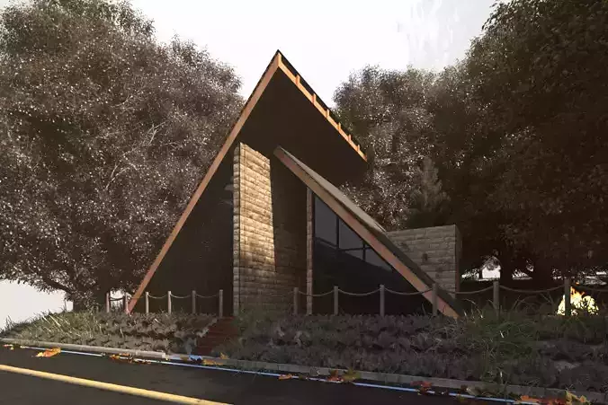 HillSide House model 3d