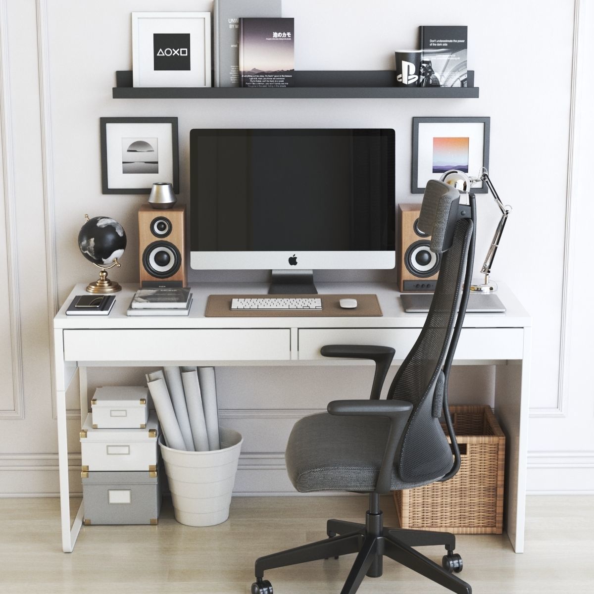 Office workplace 37 3D model_4