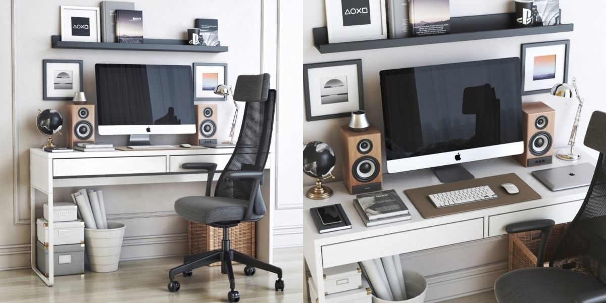 Office workplace 37 3D model_1