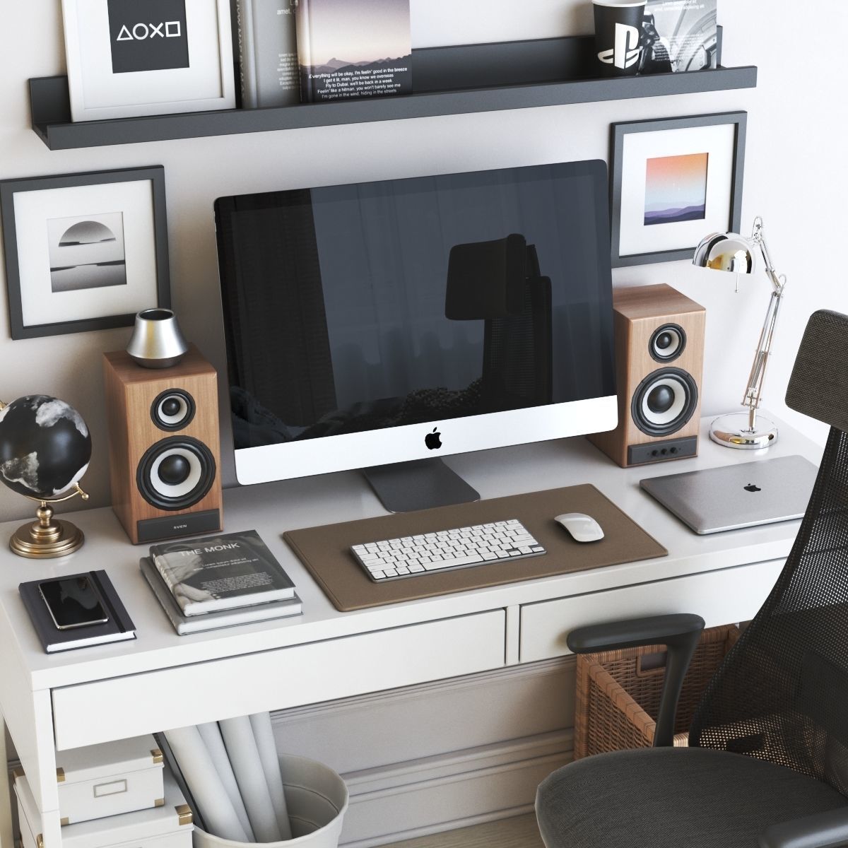 Office workplace 37 3D model_2