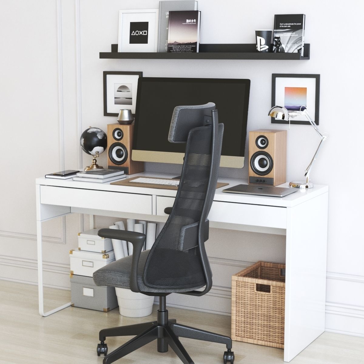 Office workplace 37 3D model_5