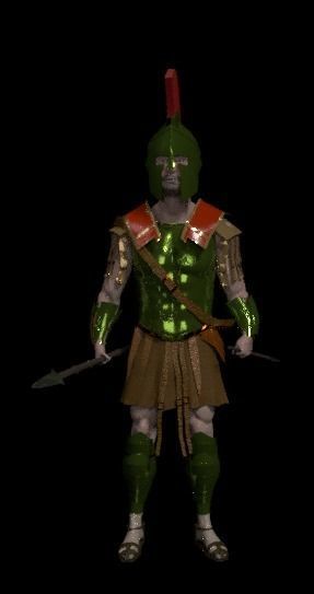 Spartan game ready mid poly rigid character Low-poly 3D model_5