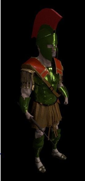 Spartan game ready mid poly rigid character Low-poly 3D model_6