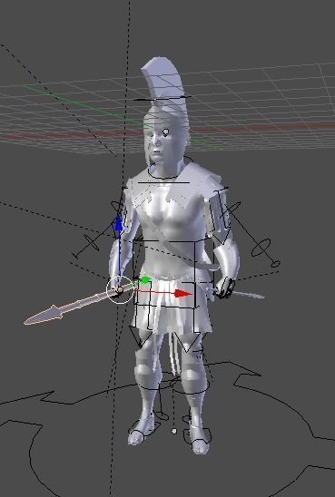 Spartan game ready mid poly rigid character Low-poly 3D model_3