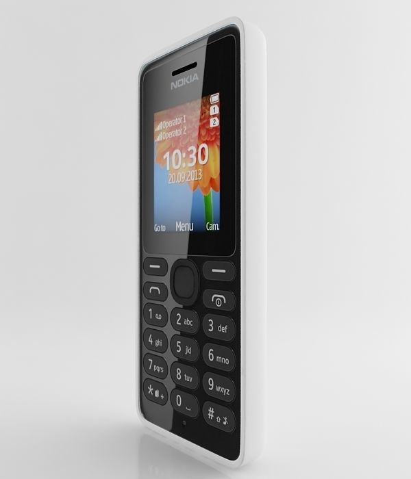 Nokia 108 Dual SIM White 3D model_5