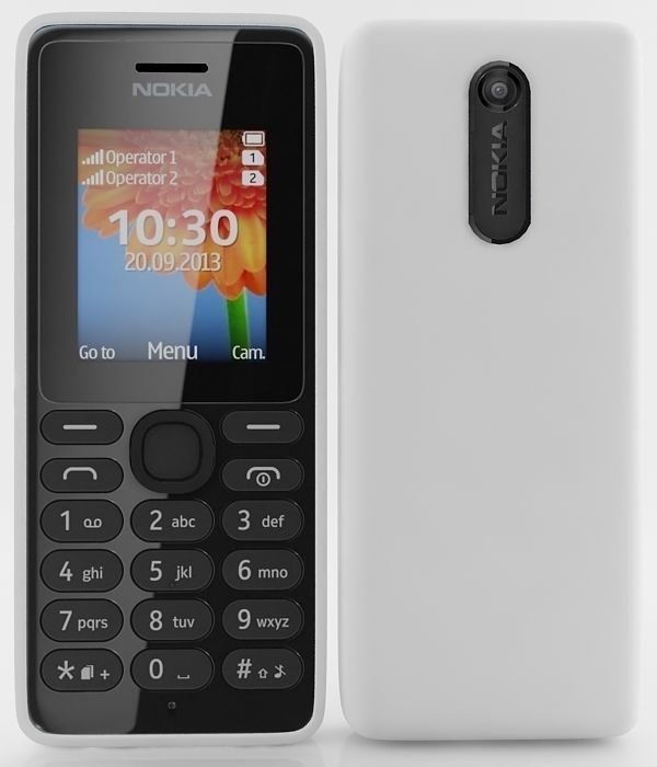 Nokia 108 Dual SIM White 3D model_2