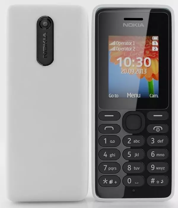 Nokia 108 Dual SIM White 3D model_0