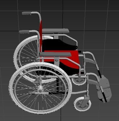 Wheelchair 3D model_8