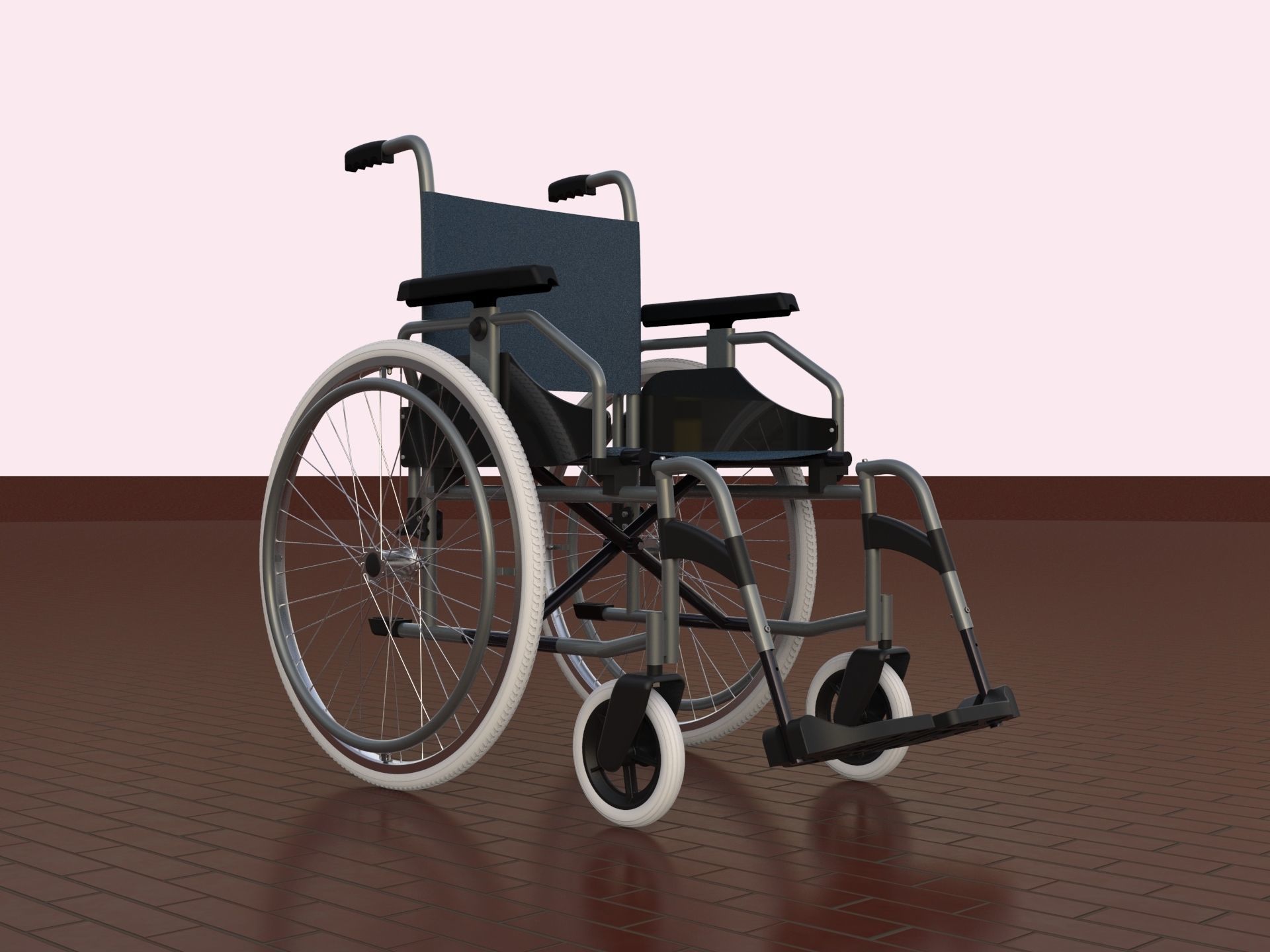 Wheelchair 3D model_6