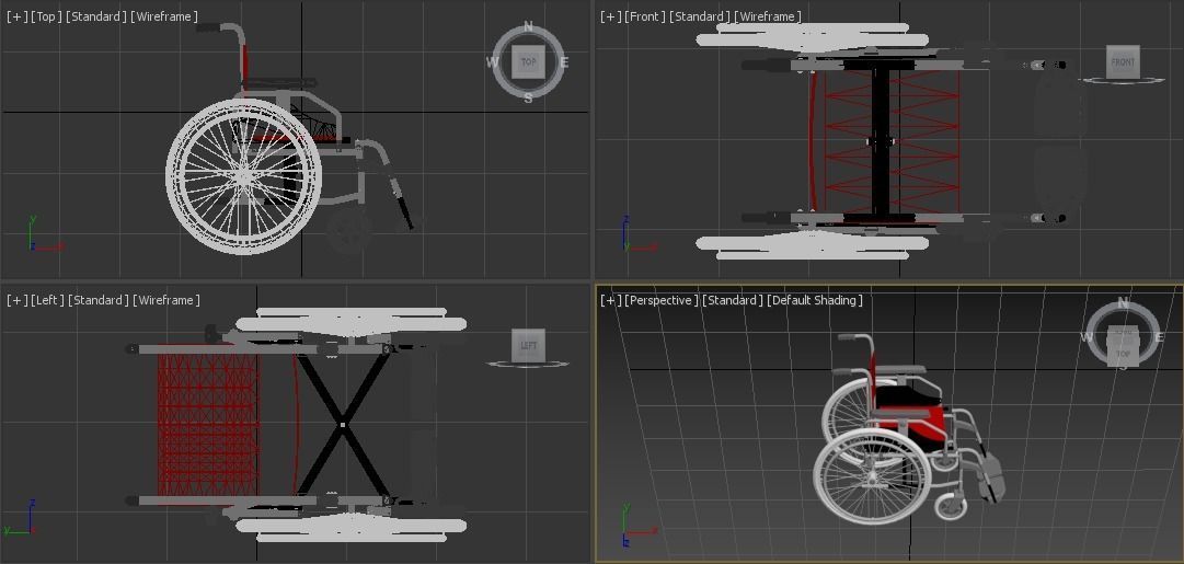 Wheelchair 3D model_9