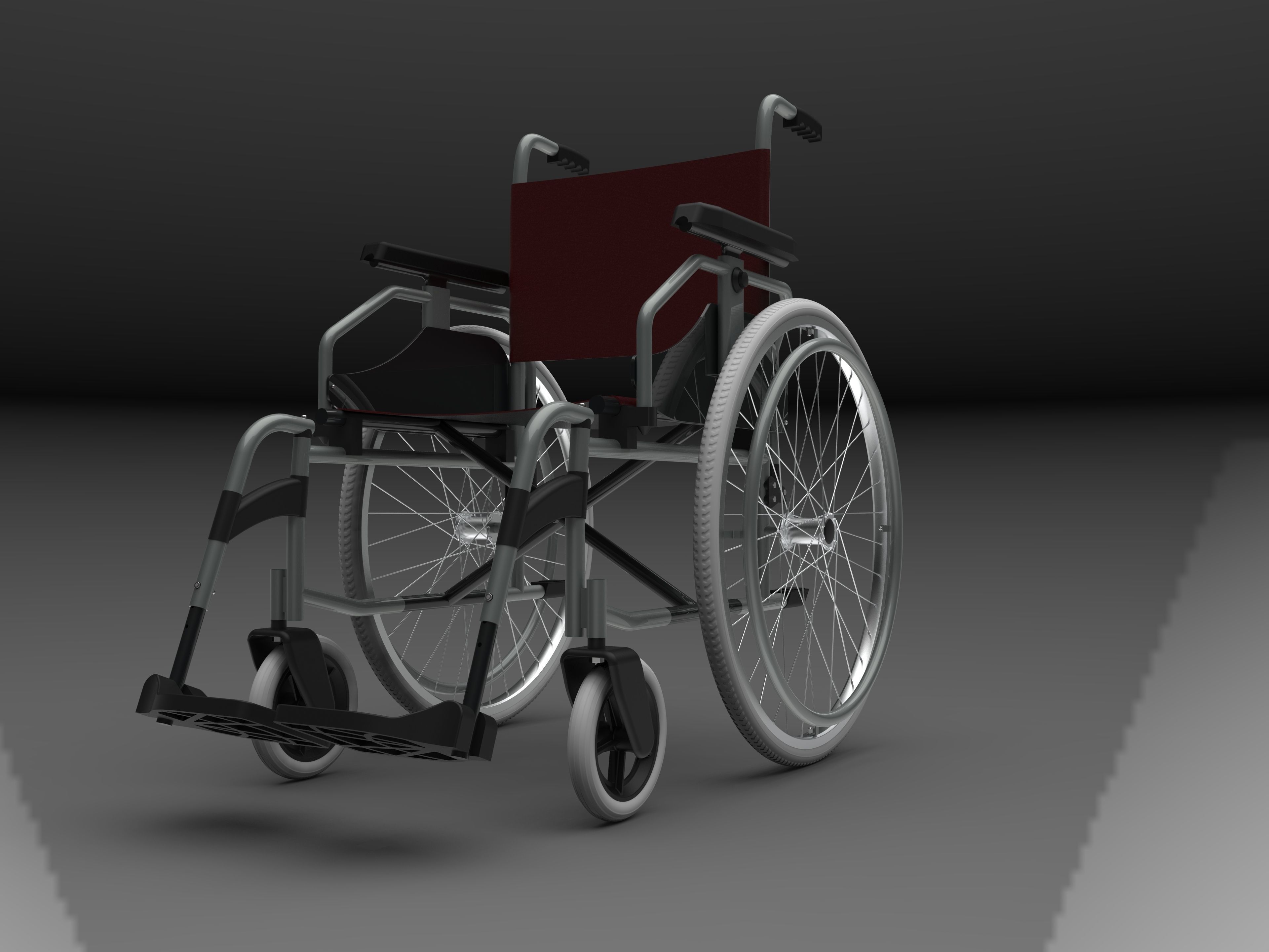 Wheelchair 3D model_3