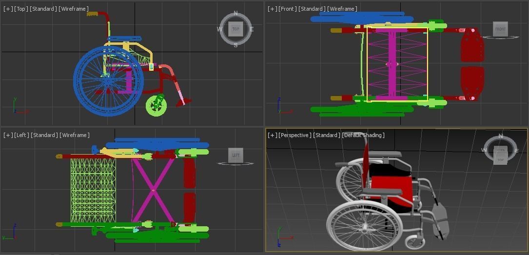 Wheelchair 3D model_13