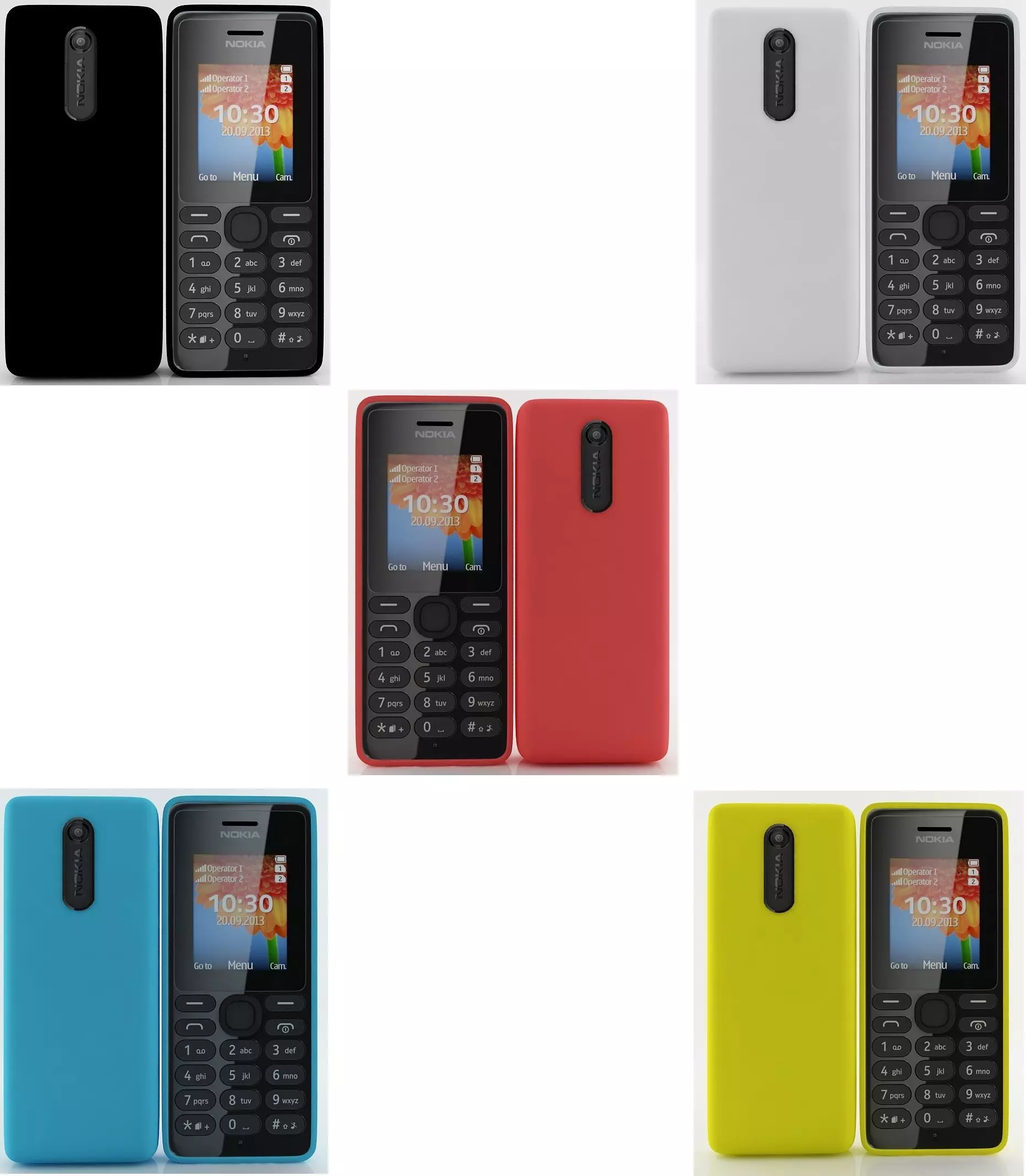 Nokia 108 Dual SIM collection 3D model_0