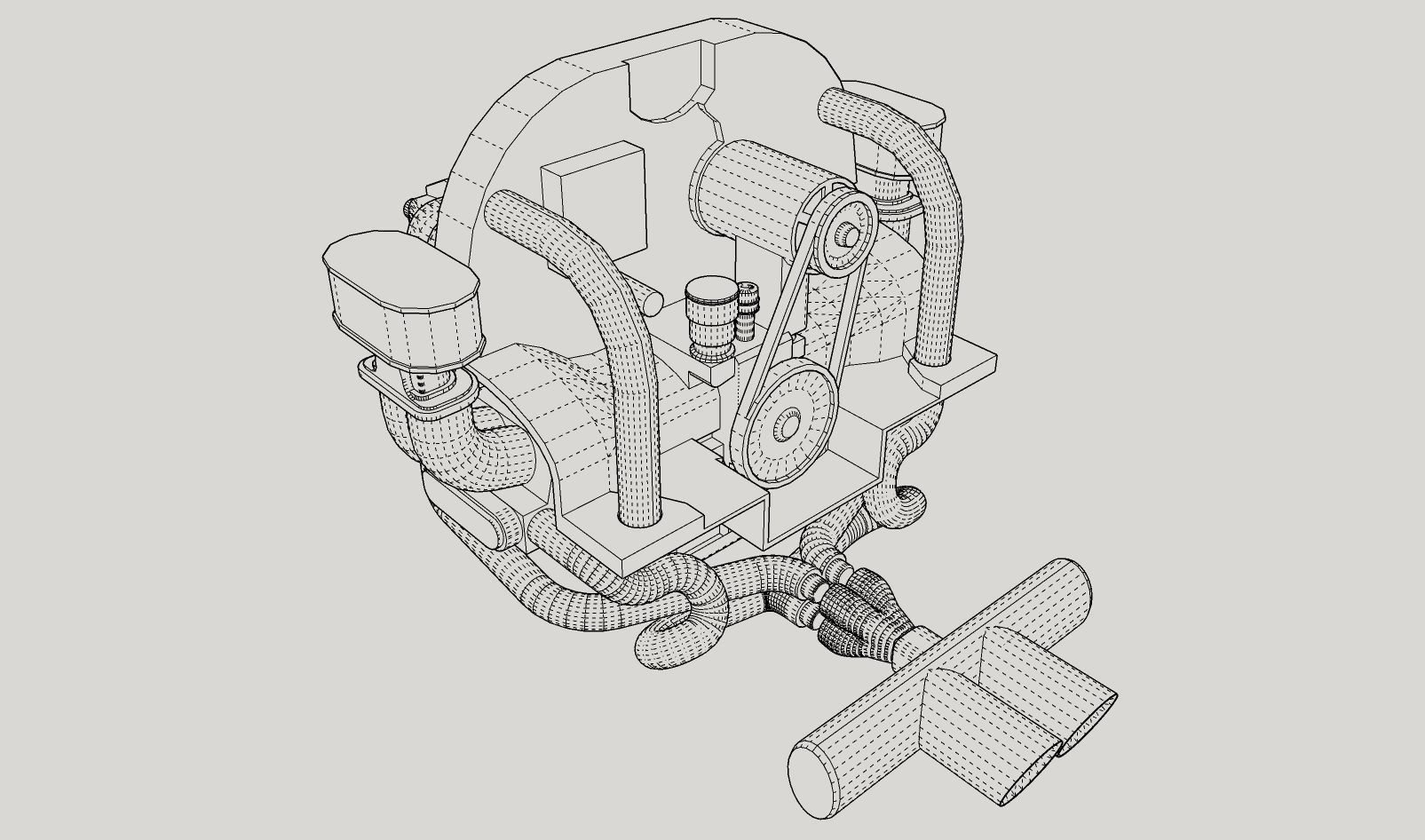 Printable VW engine 3D print model_4