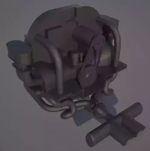 Printable VW engine 3D print model