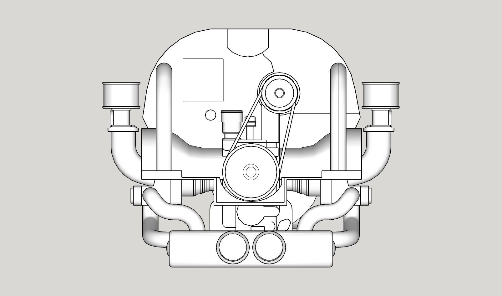 Printable VW engine 3D print model_1