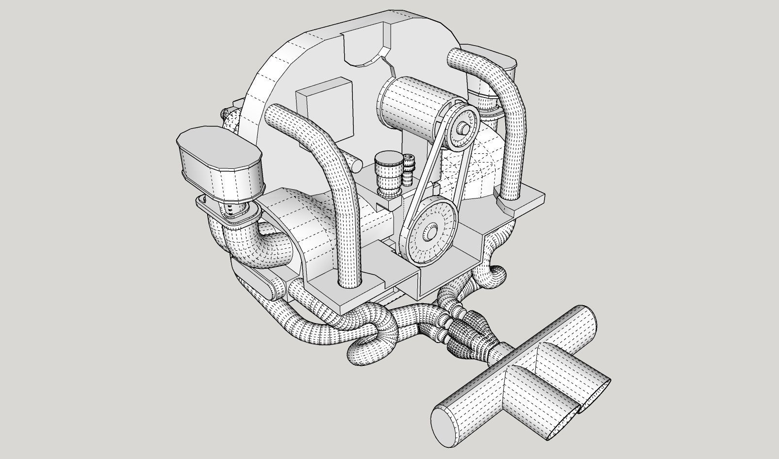 Printable VW engine 3D print model_3