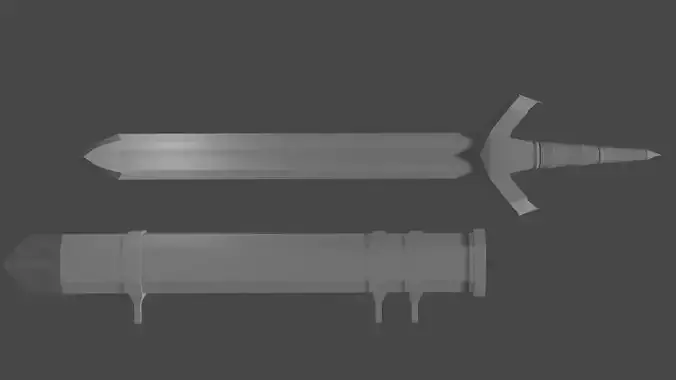 Cartoon Sword Free 3D model